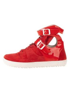 Birkenstock Skórzane sneakersy "Thessaloniki" w kolorze czerwonym rozmiar: 37. Czerwone trampki Birkenstock, bez wzorów, za kostkę, bez zapięcia. Za 553,95 zł.