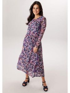 Aniston Sukienka w kolorze fioletowo-granatowym rozmiar: 42. Niebieskie sukienki Aniston, bez wzorów, bez kołnierzyka, bez ramiączek, maxi. Za 217,99 zł.