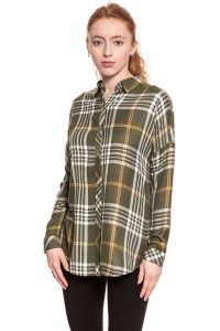 KOSZULA WRANGLER LOOSE SHIRT ARMY GREEN W513LLZV7 112129270. Zielone koszule Wrangler, s, bez wzorów, bez kołnierzyka, bez ramiączek. W wyprzedaży za 69,99 zł.