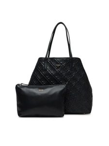 Guess Torebka Adelasia HWQL96 58240 Czarny. Czarne shopper bag Guess, z aplikacjami, ze skóry, bez dodatków. Za 549,99 zł.