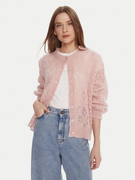 Kontatto Kardigan 3M0912C Różowy Relaxed Fit. Czerwone kardigany Kontatto, z syntetyku. Za 319,99 zł.