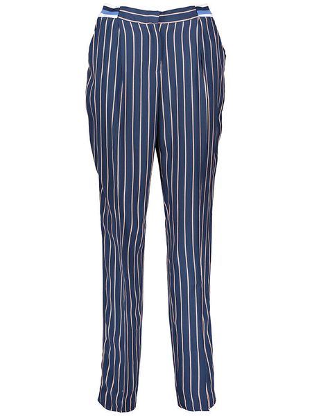 MAVI Spodnie w kolorze granatowym rozmiar: XS. Niebieskie spodnie z wysokim stanem Mavi, bez wzorów, z materiału, z podwyższonym stanem. Za 65,38 zł.