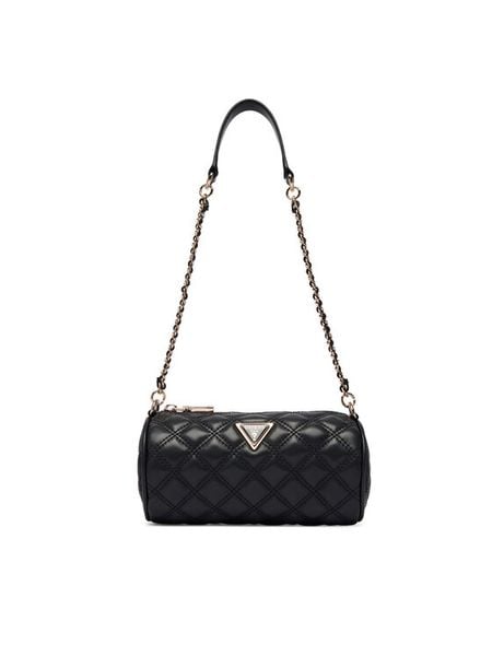 Guess Torebka Giully II Mini HWQG96 73720 Czarny. Czarne torebki klasyczne Guess, z aplikacjami, bez dodatków. Za 549,99 zł.