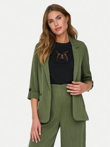 ONLY Marynarka Marsa 15308084 Zielony Loose Fit. Zielone marynarki i żakiety ONLY, s, bez wzorów, z syntetyku. Za 229,99 zł.
