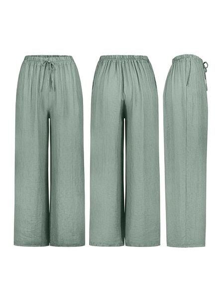 Sublevel Spodnie w kolorze miętowym rozmiar: L/XL. Zielone spodnie z wysokim stanem Sublevel, bez wzorów, z materiału, z podwyższonym stanem. Za 109,00 zł.