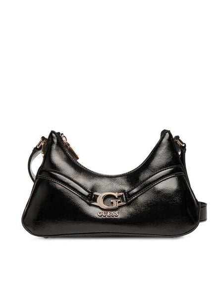 Guess Torebka Dea Mini HWTG79 93730 Czarny. Czarne listonoszki Guess, z aplikacjami, ze skóry, bez dodatków. Za 266,99 zł.