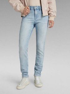 G-Star Dżinsy - Slim fit - w kolorze błękitnym rozmiar: W27/L34. Niebieskie jeansy G-Star, z aplikacjami. Za 180,06 zł.