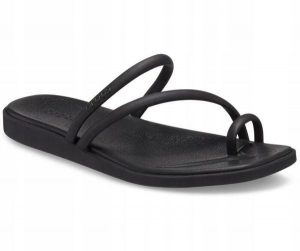 Klapki Dla Dorosłych Crocs Miami Toe Loop. Białe klapki Crocs, bez wzorów, z materiału, bez obcasa. Za 199,99 zł.