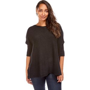 Sweter w kolorze czarnym. Czarne swetry oversize marki Cashmere Curve, z kaszmiru, z okrągłym kołnierzem. W wyprzedaży za 151,95 zł.