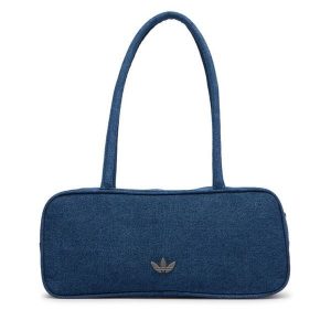 Torebka adidas. Niebieskie torebki klasyczne ADIDAS, bez wzorów, z denimu, bez dodatków. Za 199,99 zł.