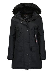 Geographical Norway Parka "Corta" w kolorze czarnym rozmiar: M. Czarne płaszcze Geographical Norway, m, bez wzorów, bez kaptura. Za 298,67 zł.