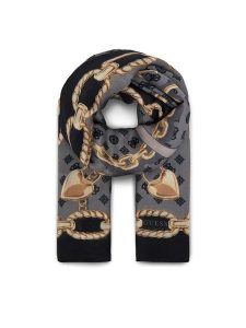 Guess Szalik 180084 Czarny. Szare rękawiczki Guess, z aplikacjami. Za 239,99 zł.