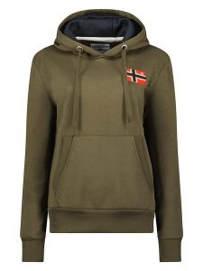 Geographical Norway Bluza "Genifer" w kolorze khaki rozmiar: XL. Brązowe bluzy Geographical Norway, xl, bez wzorów, z kapturem. Za 109,78 zł.