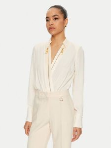 Elisabetta Franchi Body CB-003-46E1 Écru Regular Fit. Body i gorsety Elisabetta Franchi, bez wzorów, z wiskozy. Za 1 639,00 zł.