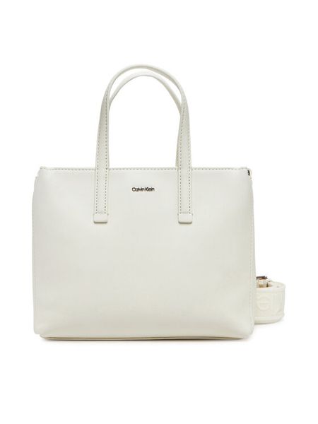 Calvin Klein Torebka Ck Must Small Tote K60K612904 Écru. Torebki klasyczne Calvin Klein, bez wzorów, ze skóry, bez dodatków. Za 329,99 zł.