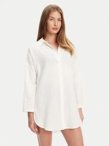 Ysabel Mora Koszula 86148 Biały Relaxed Fit. Białe koszule ysabel mora, xl, bez wzorów, z bawełny, bez kołnierzyka, bez ramiączek. Za 149,99 zł.