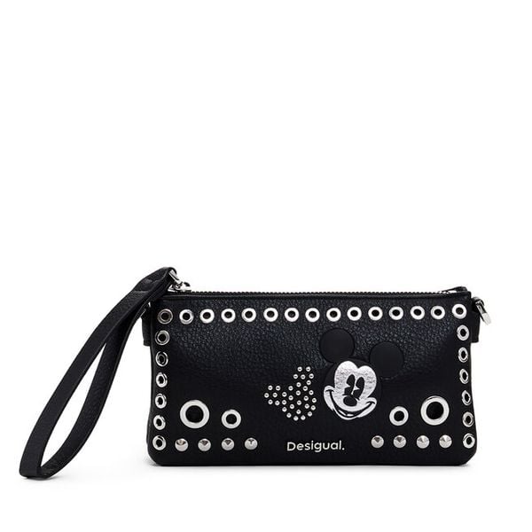 Torebka Desigual. Czarne listonoszki Desigual, bez wzorów, bez dodatków. Za 169,99 zł.