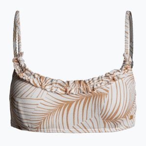 Góra od stroju kąpielowego ROXY Palm Tree Dreams. Białe bikini Roxy, bez wzorów. Za 67,99 zł.