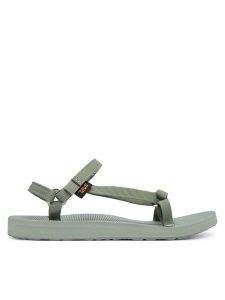 Teva Sandały Original Universal Slim 1150110 Zielony. Zielone sandały Teva, bez wzorów, z materiału, bez obcasa, na płaskiej podeszwie, bez zapięcia. Za 299,99 zł.