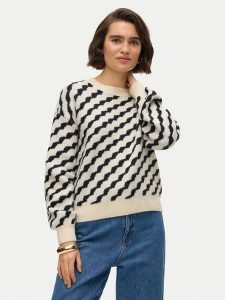 Vero Moda Sweter Lara 10310862 Beżowy Regular Fit. Brązowe swetry klasyczne Vero Moda, xs, z syntetyku, bez kołnierzyka. Za 189,99 zł.