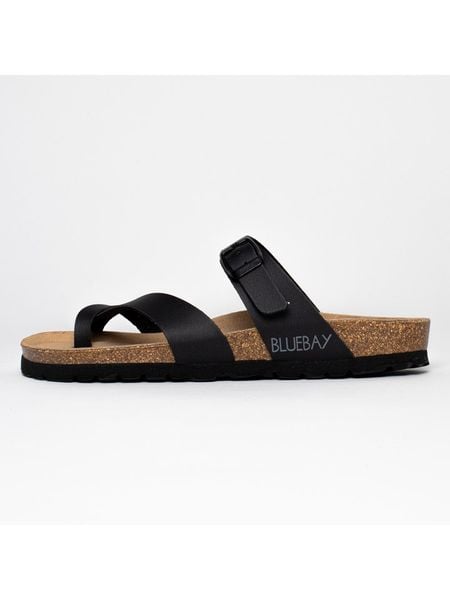 Blue Bay Japonki "Citronnelle" w kolorze czarnym rozmiar: 40. Czarne klapki Blue Bay, bez wzorów, z otwartym noskiem, bez obcasa. Za 135,17 zł.