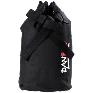 Torba sportowa z płótna Danrho Dojo Line. Czarne torby podróżne i sportowe DANRHO, bez wzorów, z bawełny. Za 142,00 zł.
