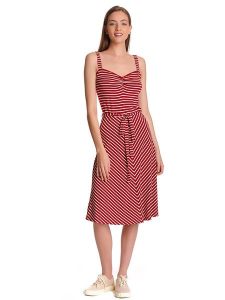 Vive Maria Sukienka "Summer Capri" w kolorze czerwonym rozmiar: XL. Czerwone sukienki Vive Maria, xl, bez wzorów, z tkaniny, bez kołnierzyka, bez ramiączek, midi, rozkloszowane. Za 127,35 zł.