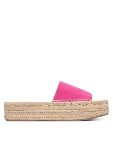 Calvin Klein Espadryle Ebeth HW0HW02894 Różowy. Czerwone espadryle Calvin Klein, bez wzorów, z materiału, bez obcasa. Za 409,99 zł.