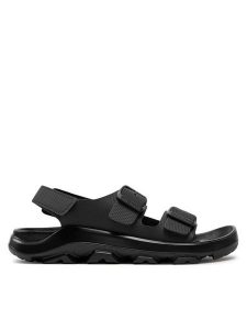Birkenstock Sandały Mogami 1027161 Czarny. Czarne sandały Birkenstock, bez wzorów, ze skóry, bez obcasa, na płaskiej podeszwie, bez zapięcia. Za 339,99 zł.
