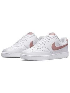 Nike Sportswear Sneakersy "Court vision low next nature" w kolorze biało-jasnoróżowym rozmiar: 37,5. Białe trampki Nike Sportswear, bez wzorów, bez zapięcia. Za 254,14 zł.