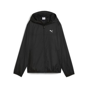 Damska wiatrówka o standardowym kroju Essentials PUMA Black. Czarne kurtki Puma, m, bez wzorów, z gumy, bez kaptura. Za 249,00 zł.