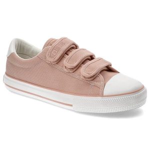 Różowe Trampki Big Star Modne Buty Damskie. Czerwone trampki Big Star, z aplikacjami, z materiału, bez zapięcia. Za 129,00 zł.