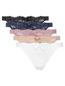 Hunkemöller Komplet 5 par stringów 302722 Kolorowy. Komplety bielizny Hunkemöller, bez wzorów, z syntetyku. Za 119,99 zł.