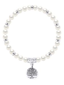 Pearline Bransoletka z zawieszką z perłami rozmiar: onesize. Białe zawieszki Pearline, z perłą, srebrne. Za 239,99 zł.
