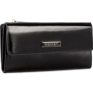 Duży Portfel Damski MONNARI - PUR1050-020 Black. Czarne portfele marki Monnari, ze skóry. W wyprzedaży za 129,00 zł.
