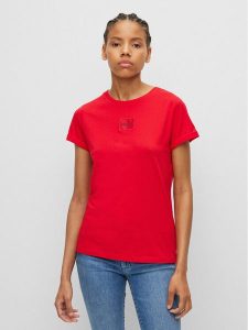 Hugo T-Shirt Redlabel 50456008 Różowy Slim Fit. Czerwone t-shirty Hugo, s, bez wzorów, z bawełny, bez kołnierzyka, bez ramiączek. Za 299,99 zł.