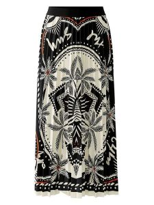 Miss Lagotte Spódnica w kolorze czarno-kremowym rozmiar: 38. Czarne spódnice Miss Lagotte, bez wzorów, midi. Za 171,28 zł.