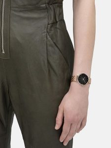 Liebeskind Zegarek kwarcowy w kolorze różowozłoto-czarnym rozmiar: onesize. Czarne, analogowe zegarki Liebeskind. Za 331,46 zł.