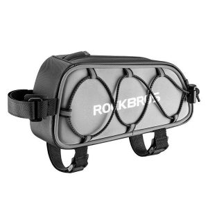 Torba rowerowa na ramę płetwa Rockbros 039 sztywna. Brązowe torebki klasyczne ROCKBROS, bez wzorów, bez dodatków. Za 79,99 zł.