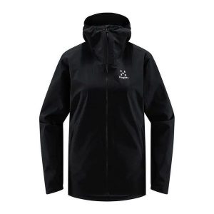 Kurtka przeciwdeszczowa damska Haglöfs Korp Proof. Czerwone kurtki Haglöfs, s, bez wzorów, bez kaptura. Za 349,99 zł.