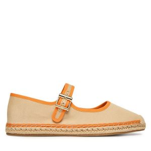 Espadryle Tommy Hilfiger. Brązowe espadryle TOMMY HILFIGER, bez wzorów, bez obcasa. Za 329,99 zł.