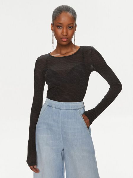 Pinko Bluzka Berlino 100639 A1A0 Czarny Regular Fit. Czarne bluzki Pinko, xl, bez wzorów, z syntetyku, bez kołnierzyka, bez ramiączek. Za 369,99 zł.