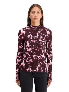 Scotch & Soda Koszulka w kolorze bordowo-różowym rozmiar: S. Czerwone bluzki Scotch & Soda, s, bez wzorów, bez kołnierzyka, bez ramiączek. Za 100,52 zł.