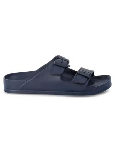 Regatta Klapki "Brooklyn" w kolorze granatowym rozmiar: 38. Niebieskie klapki Regatta, bez wzorów, z otwartym noskiem, bez obcasa. Za 67,45 zł.