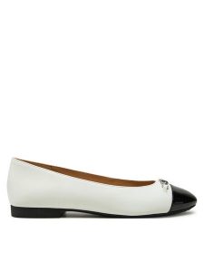MICHAEL Michael Kors Baleriny Rebecca Flex Ballet 40F4RBFP1L Biały. Białe balerinki MICHAEL Michael Kors, bez wzorów, ze skóry, bez obcasa, bez zapięcia. Za 369,99 zł.