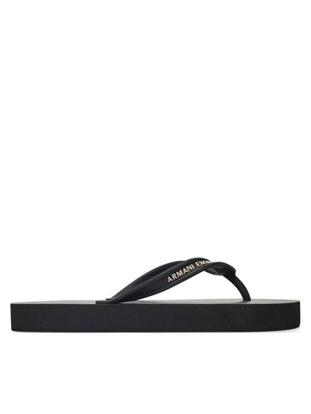 Armani Exchange Japonki XDQ010 XV700 N642 Czarny. Czarne klapki Armani Exchange, bez wzorów, z gumy, bez obcasa. Za 129,99 zł.