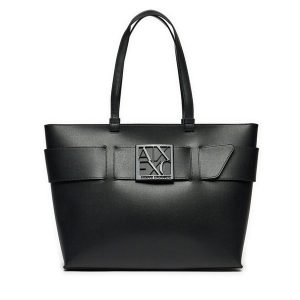 Torebka Armani Exchange. Czarne torebki klasyczne Armani Exchange, bez wzorów, bez dodatków. Za 609,99 zł.