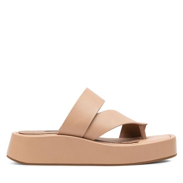 Japonki GINO ROSSI. Brązowe klapki Gino Rossi, bez wzorów, bez obcasa. Za 379,99 zł.