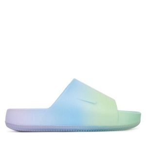 Klapki Nike. Niebieskie klapki Nike, bez wzorów, bez obcasa. Za 216,99 zł.