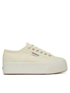 Superga Tenisówki Platform S9111LW Beżowy. Brązowe trampki Superga, bez wzorów, z materiału, bez zapięcia. Za 199,99 zł.